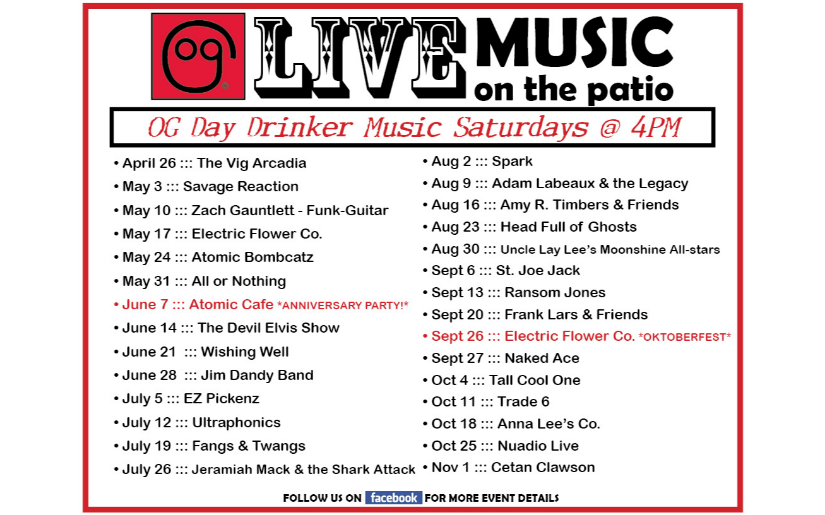 OG Day Drinker Music Saturdays